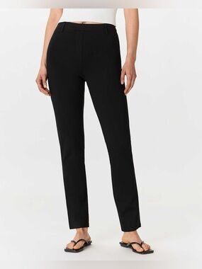 Quince Ultra-Stretch Ponte Strait Leg Pant Regular Black Slacks Dress Pants✨